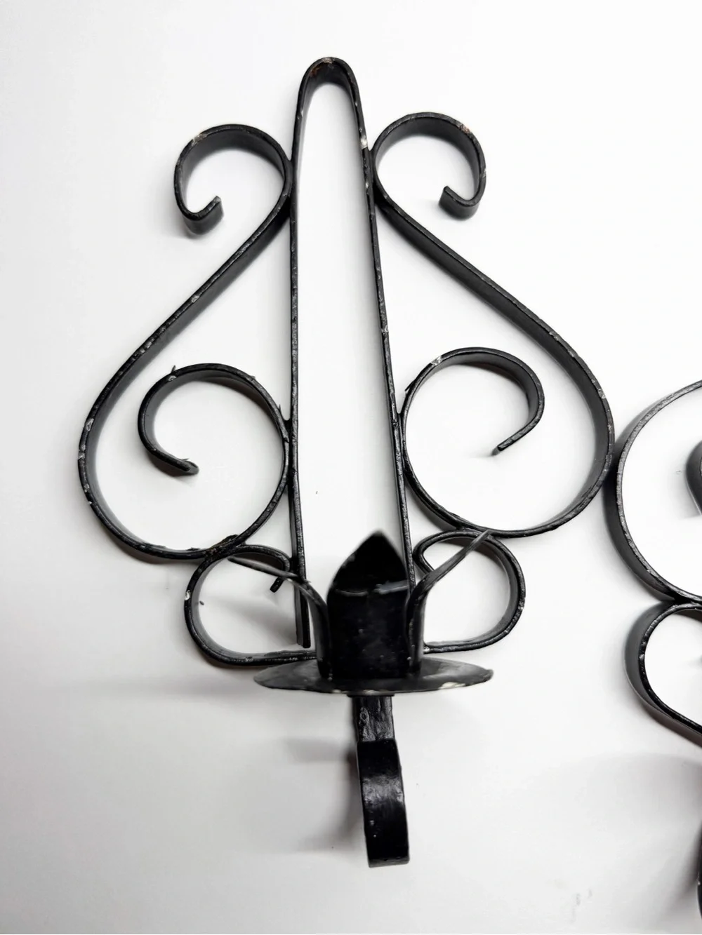 Wrought Iron Taper Candle Sconces